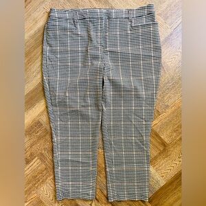 Talbots Black and White Dress Pants with Glen Plaid Pattern 16